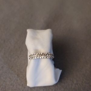 Sterling Silver and swarovski crystal ring